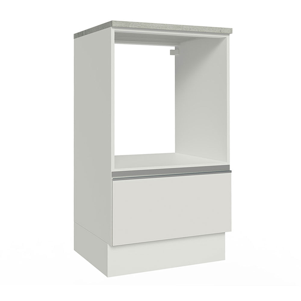 Balcão para Forno e Micro-Ondas Madesa Glamy 60 x 60 cm 1 Porta (Com Tampo) Branco