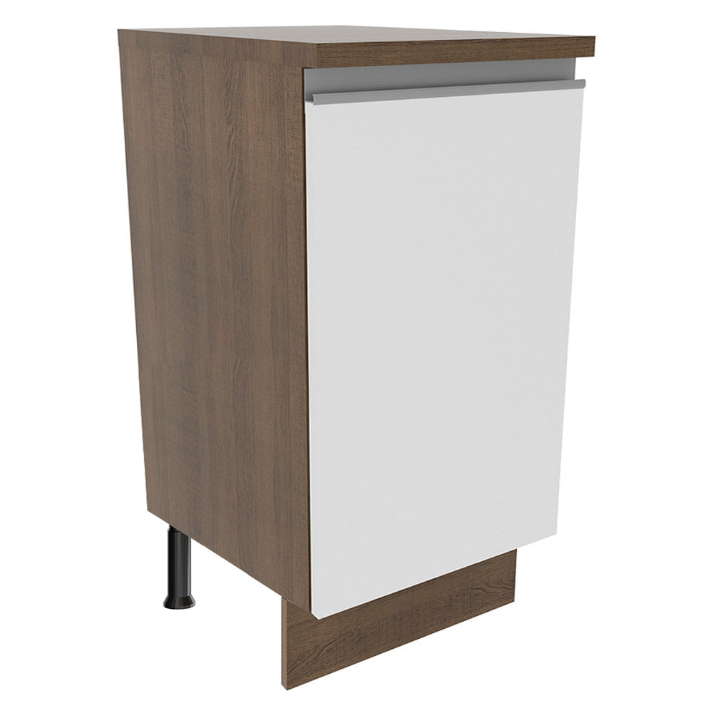 Balcão Madesa Glamy 40 cm 1 Porta Rustic/Branco