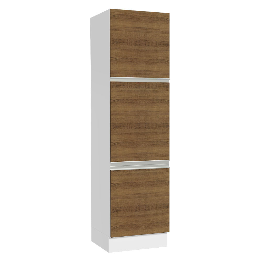 Paneleiro Madesa Glamy 60 cm 3 Portas Branco/Rustic